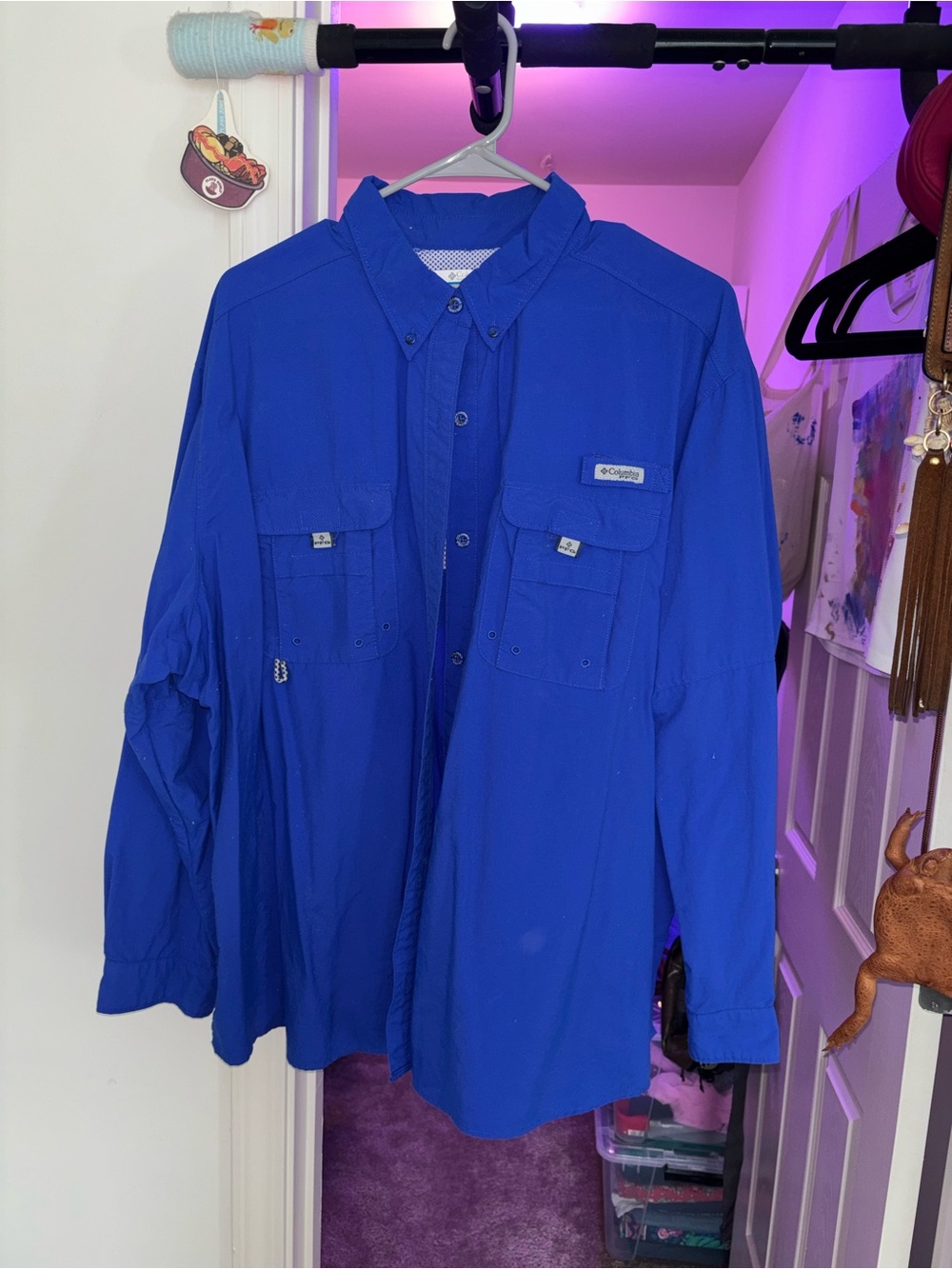Columbia Men’s Royal Blue Lightweight Fishing Shirt Jacket
